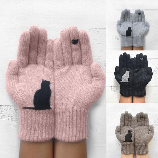 🔥Winter Sales🔥Cat Fan Knitted Gloves