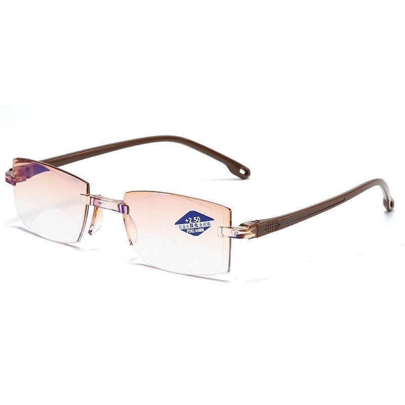 Sapphire high hardness anti blue light intelligent dual focus reading glasses